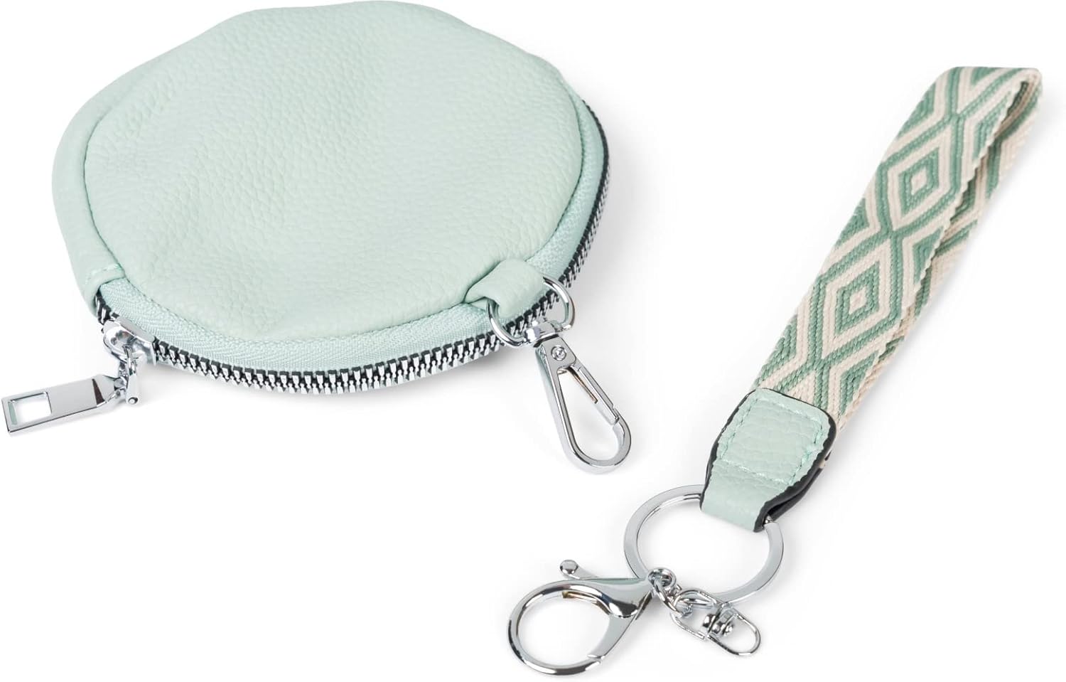 Detalle de styleBREAKER Borsa a tracolla da donna a mezzaluna, 3 pezzi: set elegante con tracolla intercambiabile e portachiavi