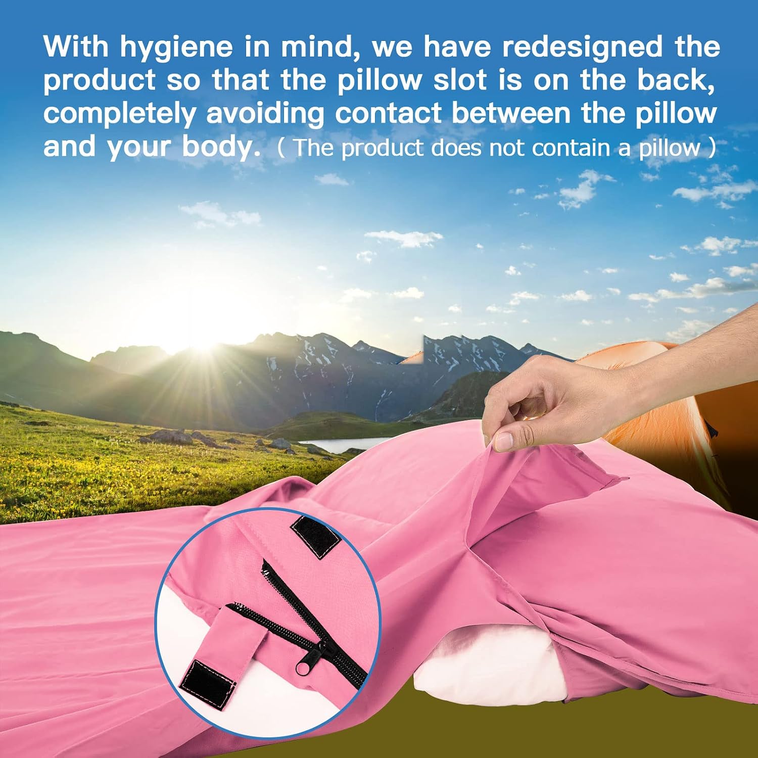 Thumbnail 3 de JAICOM JCMGZD03 resesovsäckslakan i polyester, 220 × 90 cm