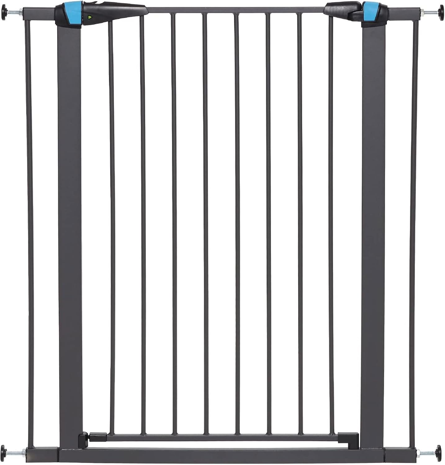 Detalle de Cancello per Animali Domestici in Acciaio con Strisce Fosforescente – Altezza 73,66 cm, espandibile fino a 96,52 cm, grafite