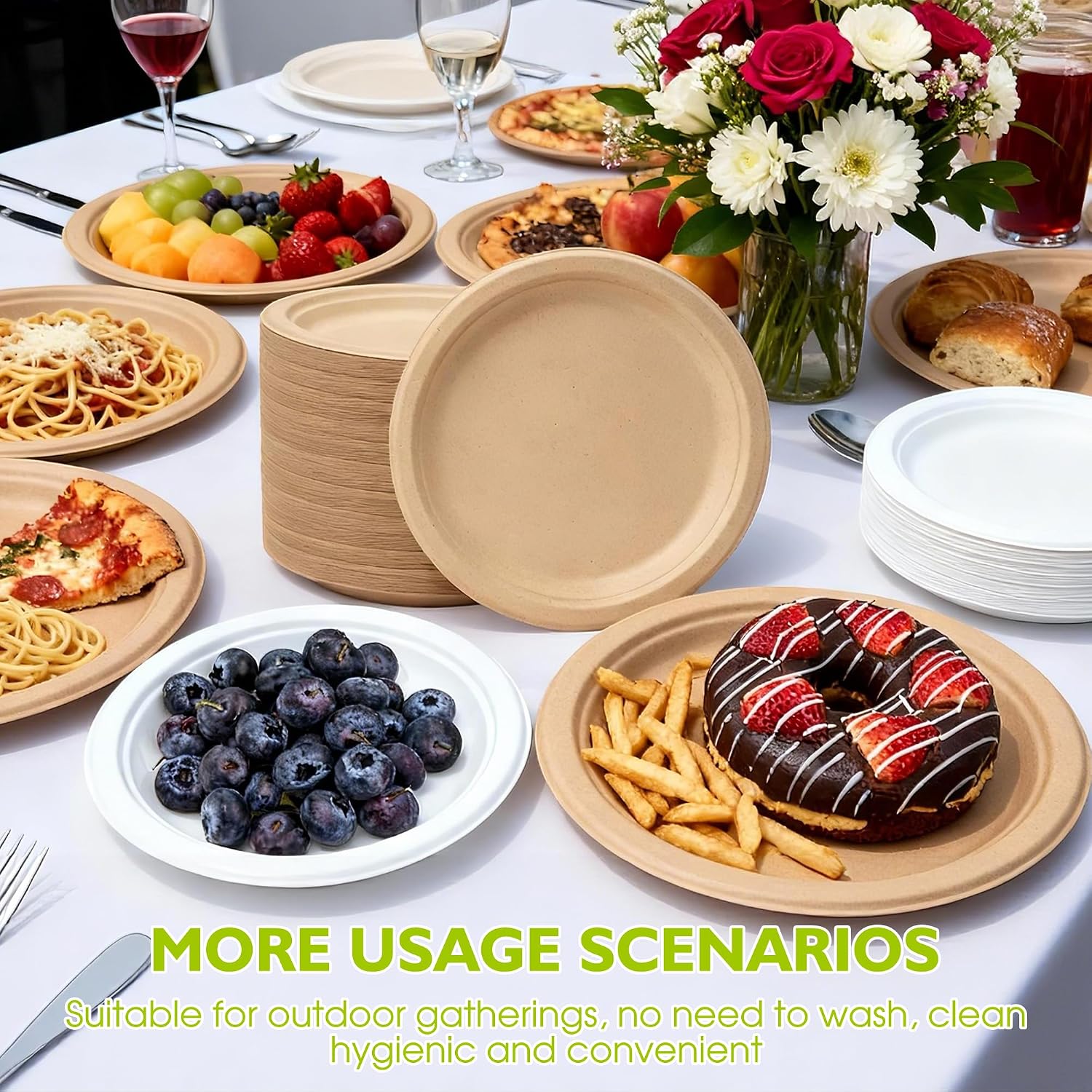 Thumbnail 4 de Packinno 9 Inch 125-Pack Compostable Plates