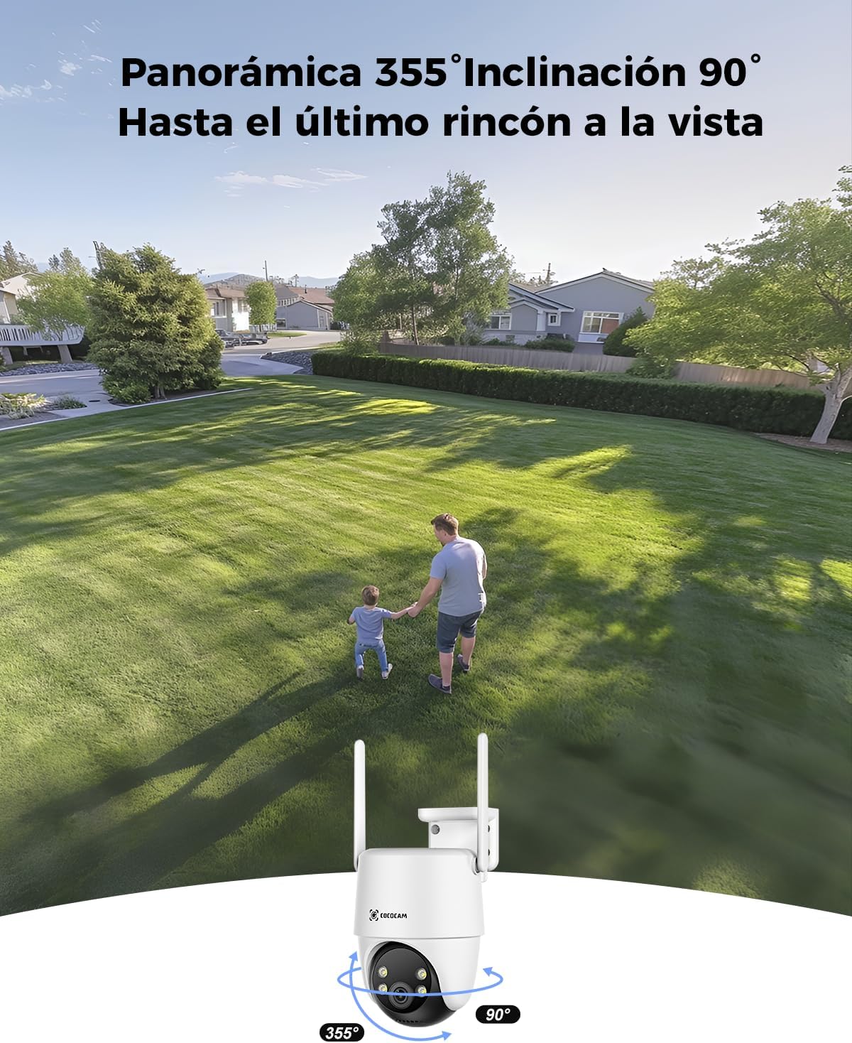 Detalle 2 de COCOCAM AOV 2K PTZ 10000mAh cámara exterior