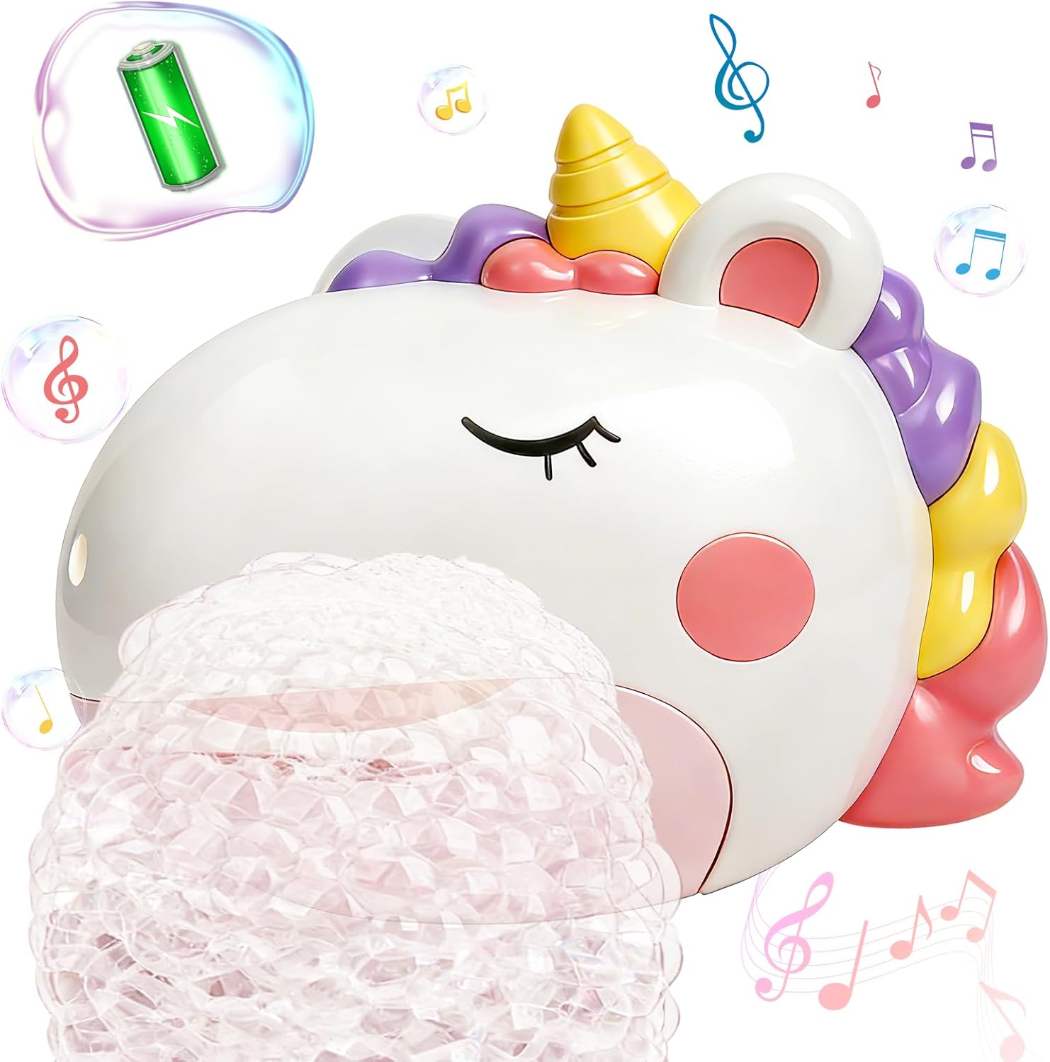 Thumbnail 6 de JoiTale Unicorn Rechargeable Bubble Machine 12 songs