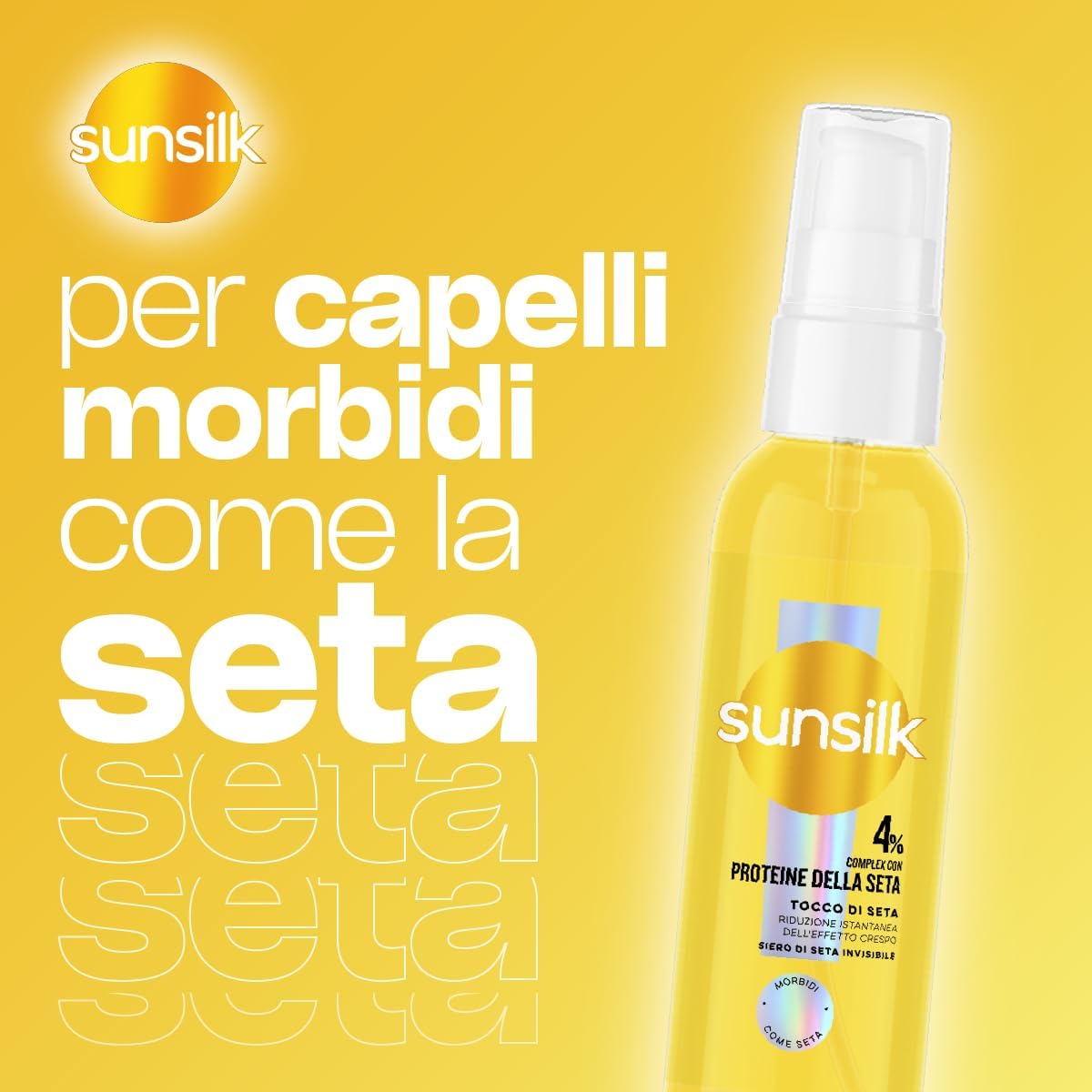 Thumbnail 1 de Sunsilk Tocco di Seta Siero Capelli Invisibile Anticrespo 6 x 75 ml – proteine della seta per capelli secchi e crespi