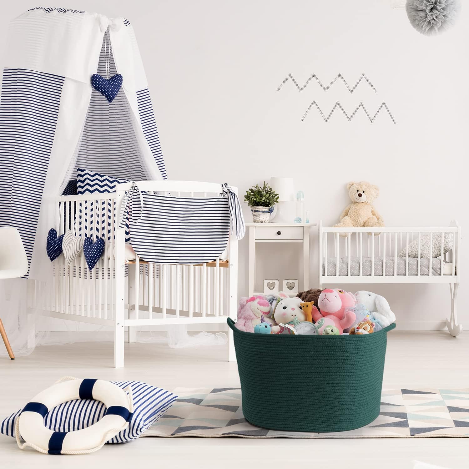 Thumbnail 3 de Maliton Extra Large Foldable Laundry Basket (50 x 33 cm) with Handles – Blackish Green