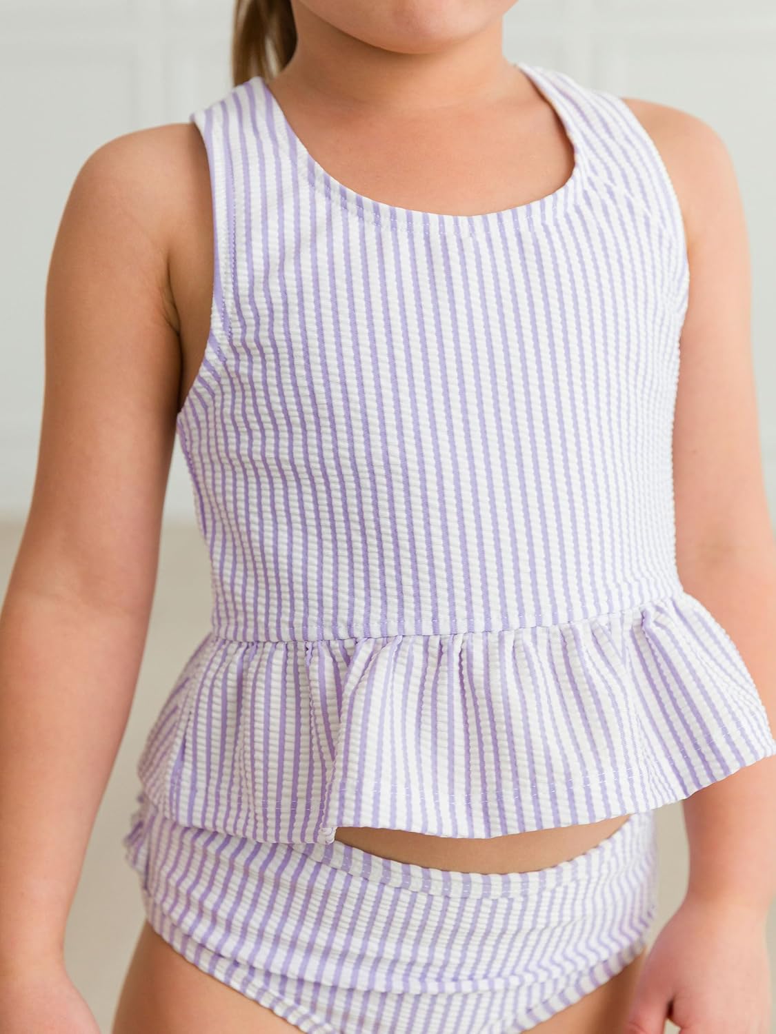 Thumbnail 1 de RuffleButts One‑Shoulder Ruffle Tankini UPF50+