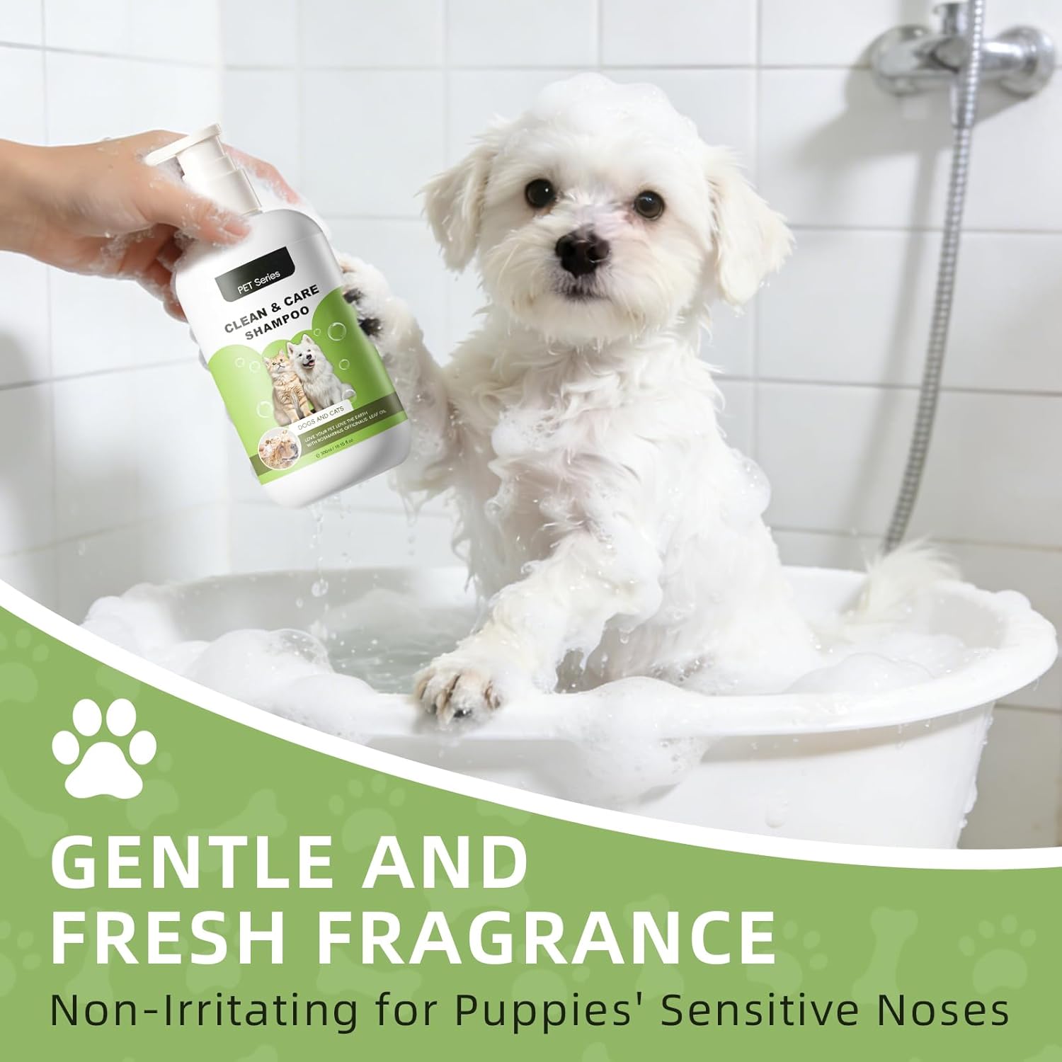 Detalle de AOPEIBOTO Tear-Free Dog Shampoo & Conditioner (300ml) for Smelly Dogs, Cats & Puppies
