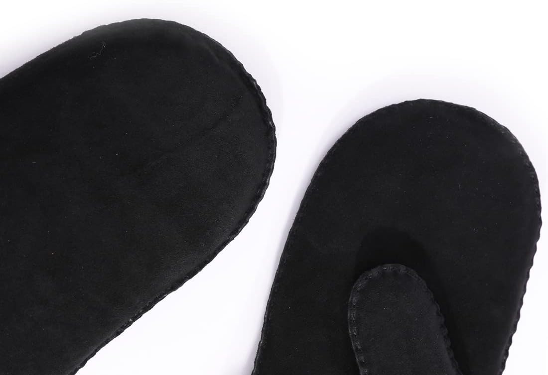 Thumbnail 6 de Harssidanzar Herren Winter Fäustlinge – Lederfäustlinge mit Lammfellfutter und Pelzmanschette KM042EU