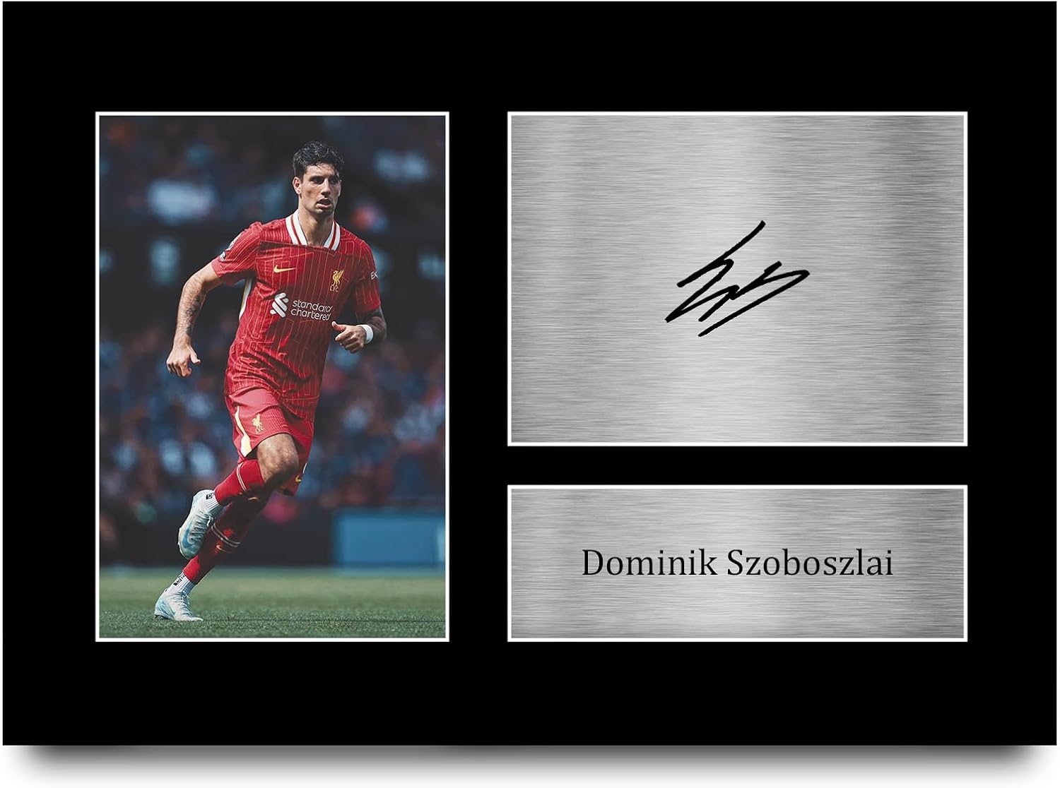 Thumbnail 4 de HWC Trading Dominik Szoboszlai Liverpool A4 Signed Autograph Picture (Framed, Portrait)