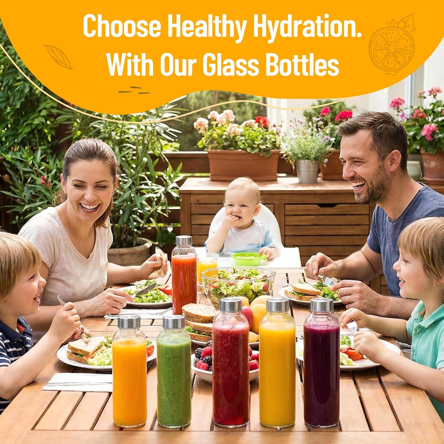 Thumbnail 5 de Luxfuel Clear Glass Bottles 18 oz reusable bottles