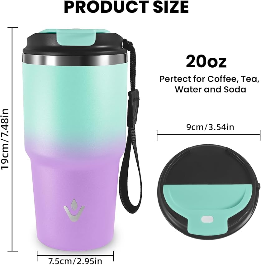 Detalle 1 de Grsta 600ml Taza térmica de acero inoxidable (8 h frío)
