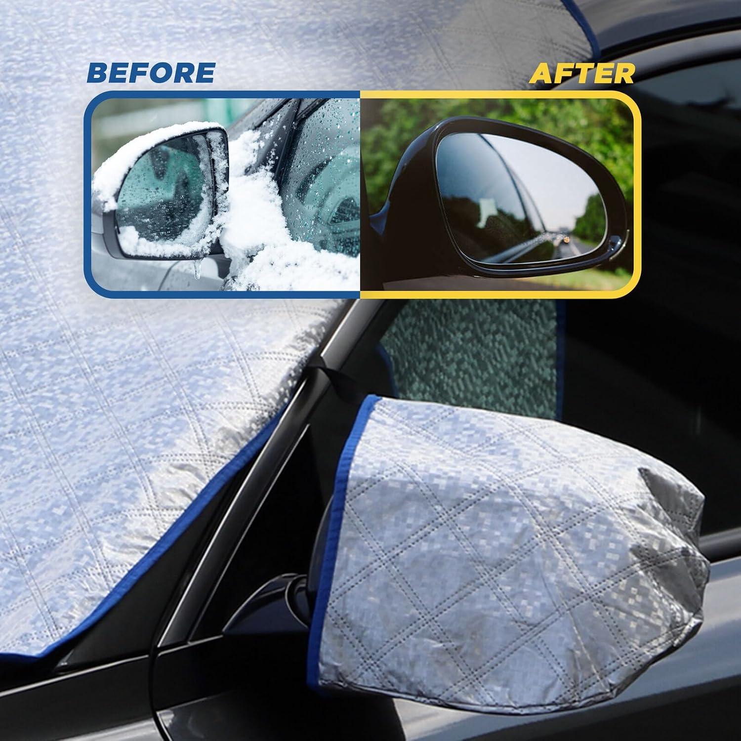 Thumbnail 6 de Goodyear Quilted Windscreen Cover with Mirror Covers (Heavy Duty, Universal Fit)