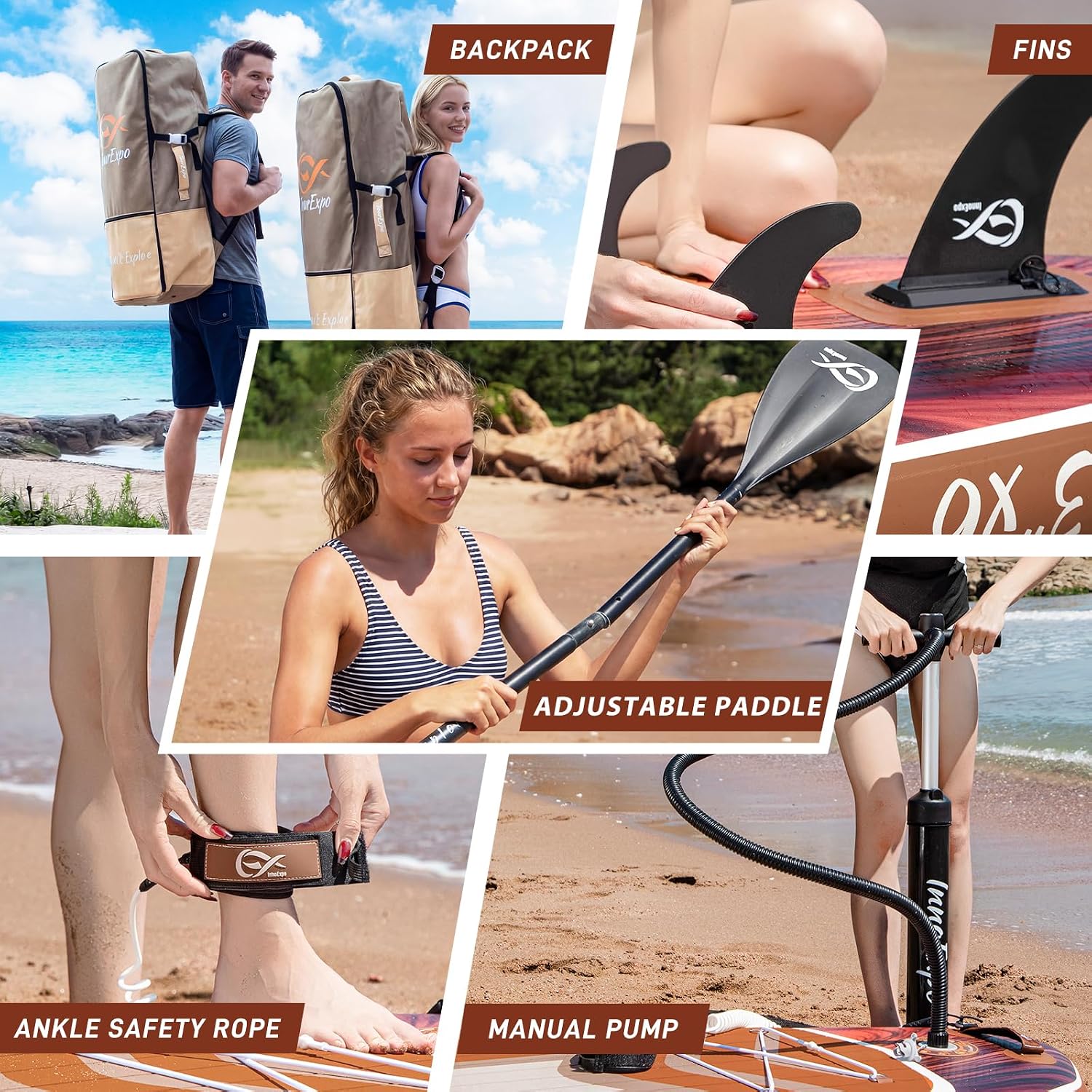 Thumbnail 4 de InnoExpo 11' Inflatable Stand Up Paddle Board with Premium Accessories