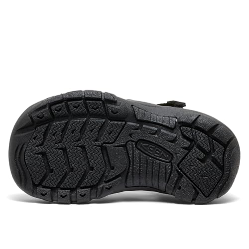 Detalle de KEEN Newport H2 Unisex Niños: Sandalia agua-resistente para aventuras diarias (BLACK/LIME GREEN, 24 EU)