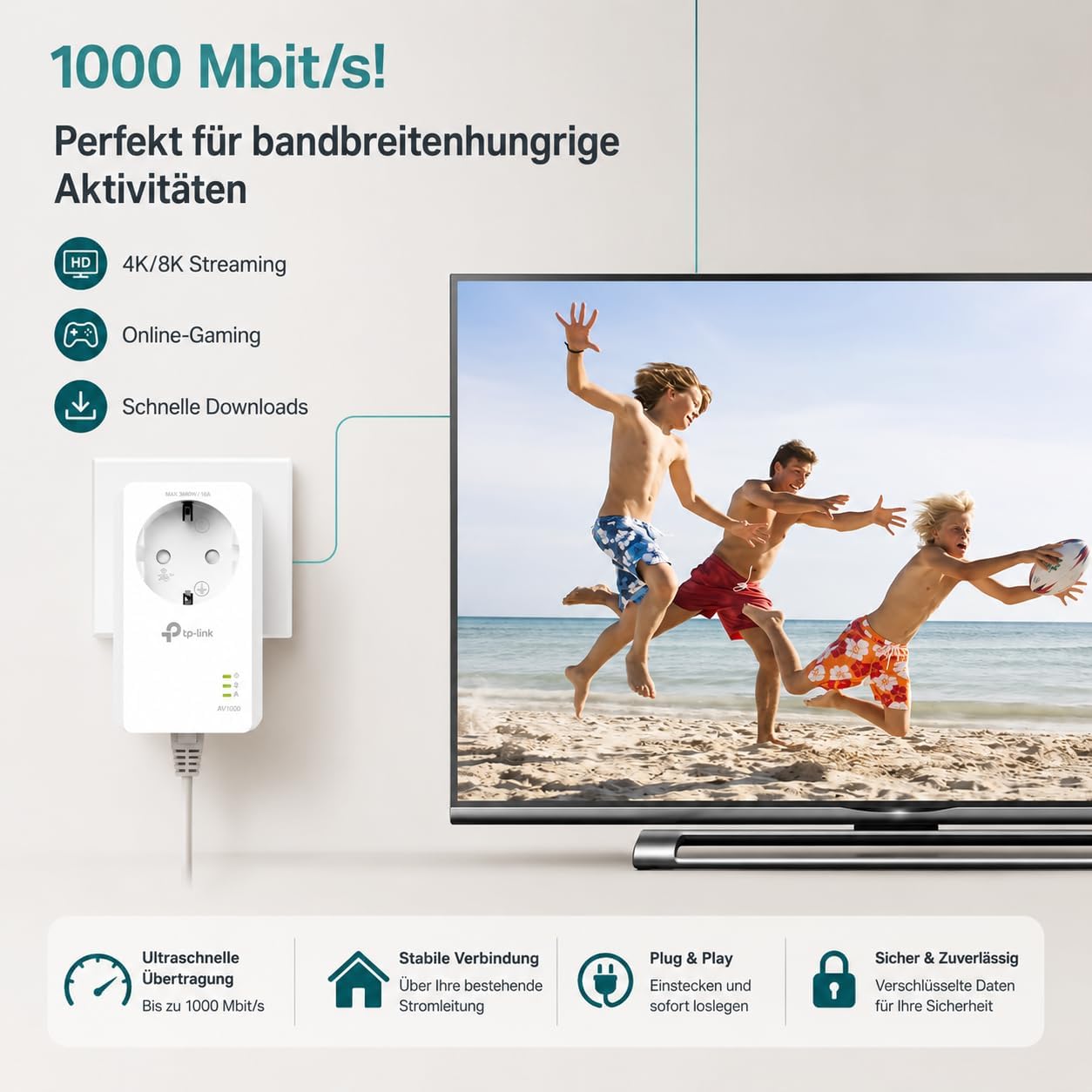 Thumbnail 3 de TP-Link TL-PA7017P KIT Powerline Adapter