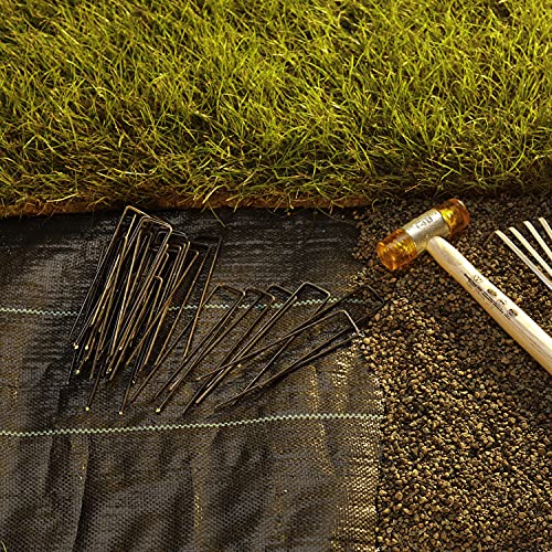 Thumbnail 2 de GardenMate Lot de 100 piquets de fixation en acier, 150 mm x 25 mm, Ø 2,9 mm