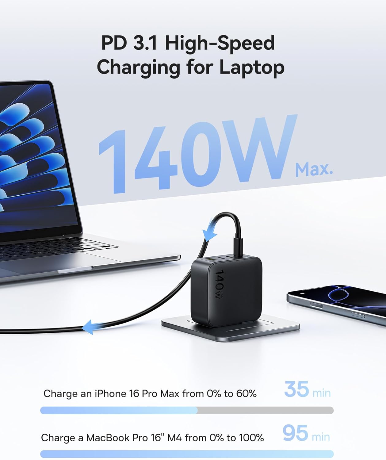 Detalle de Baseus USB-C charger 140W