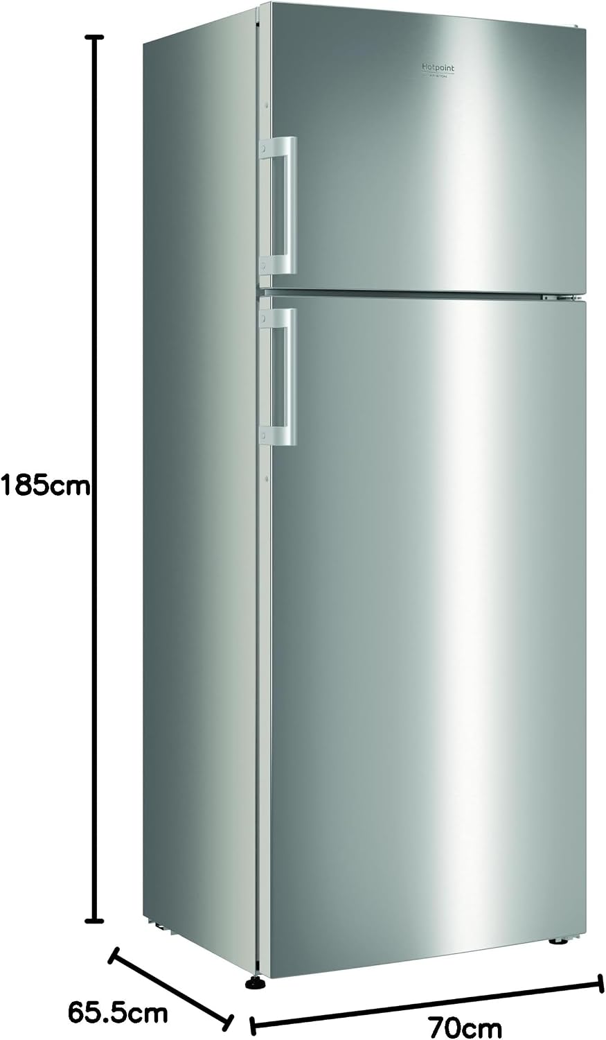 Detalle de Hotpoint Ariston HAT70I 932 S DC: frigorifero combinato da 437 l, stile inox e tecnologia Air per freschezza costante