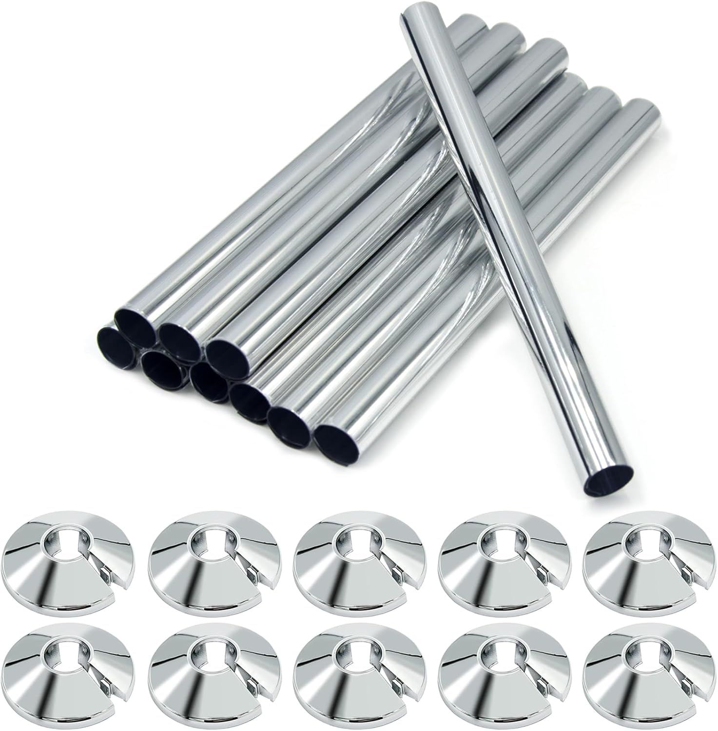Radiator Pipe Covers 15mm x 200mm set of 10