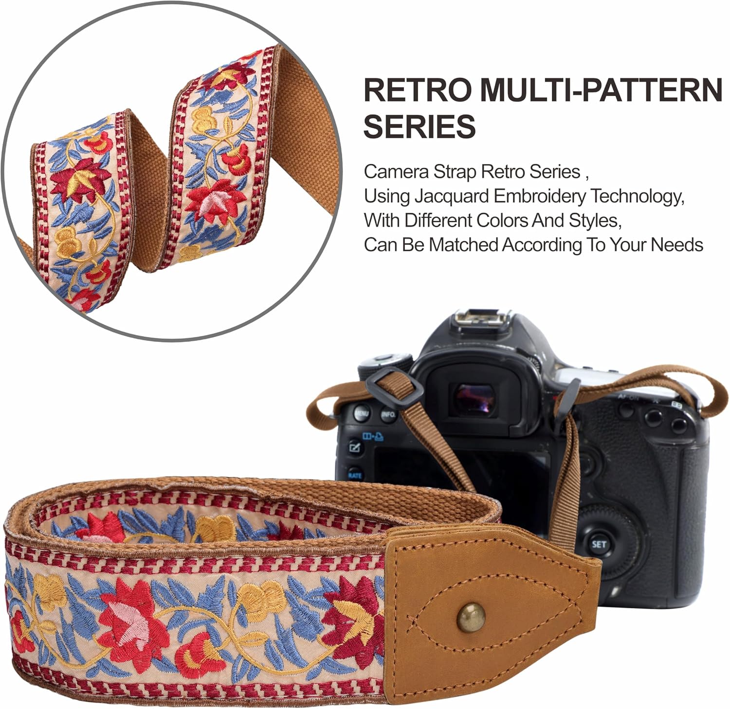 Detalle de Padwa Lifestyle 2" Classic Crazy Horse Camera Strap