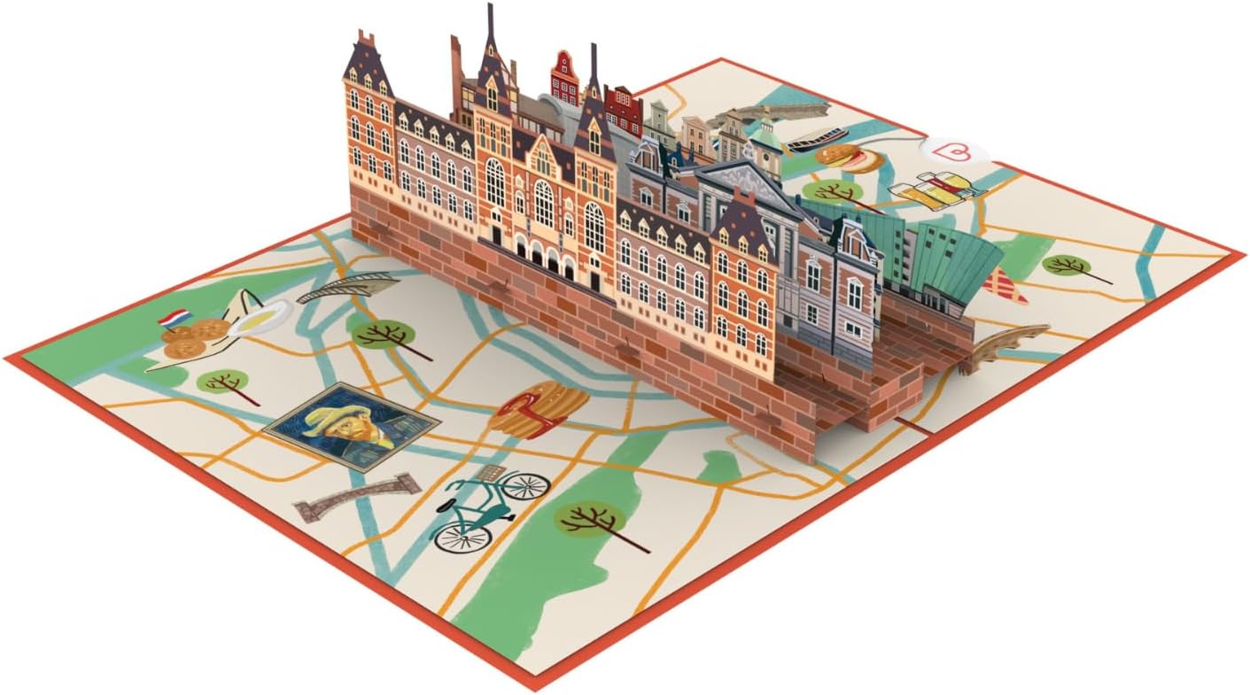 Thumbnail 3 de papercrush Carte pop-up Amsterdam 3D – carte d’anniversaire avec effet surprise et espace pour mots