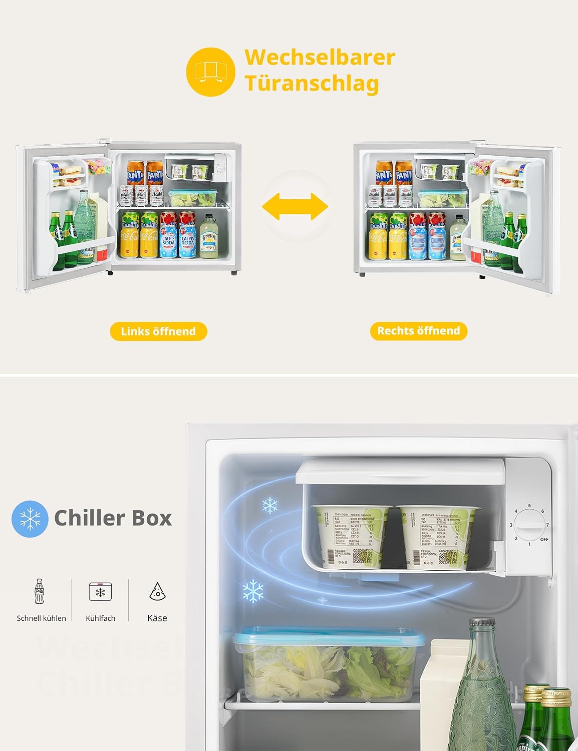 Thumbnail 6 de Comfee 43L Mini Kühlschrank mit Inverter-Kompressor – leise, kompakt, effizient