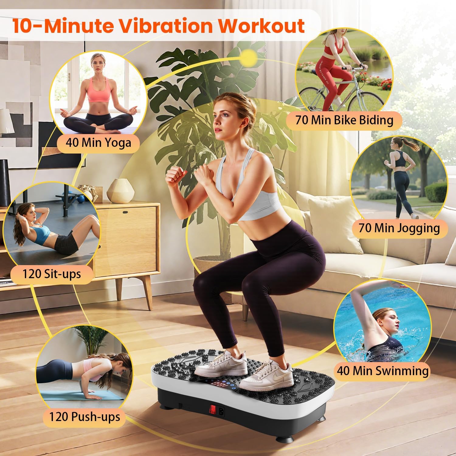 Detalle 2 de AXV Vibration Plate 120-Speed Workout Platform