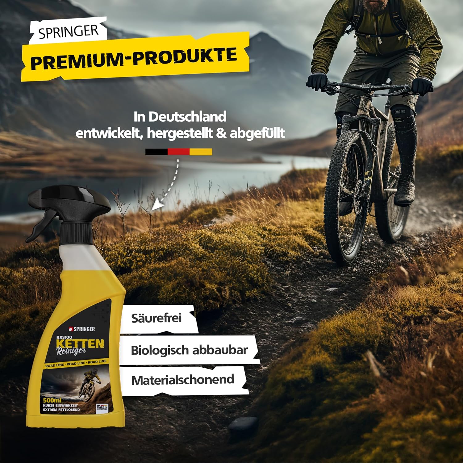 Thumbnail 1 de SPRINGER RX3100 Kettenreiniger 500 ml – Fahrrad-Antriebsreiniger gegen Fett, Öl und Schmutz