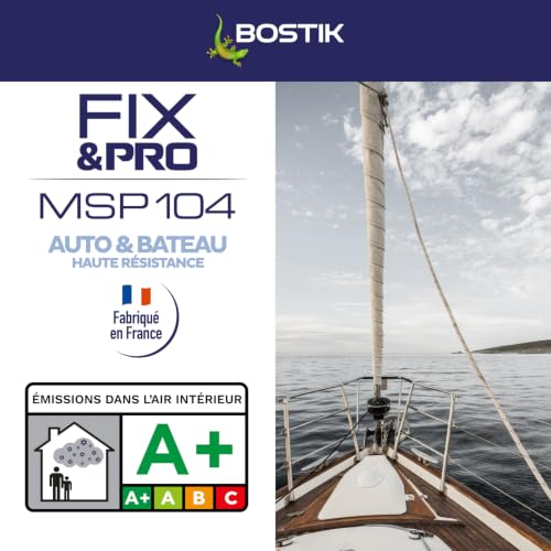 Detalle de BOSTIK Mastic Colle et Joint Noir Auto & Bateau MSP 104-290ml – Performance et polyvalence pour l’automobile et le bateau