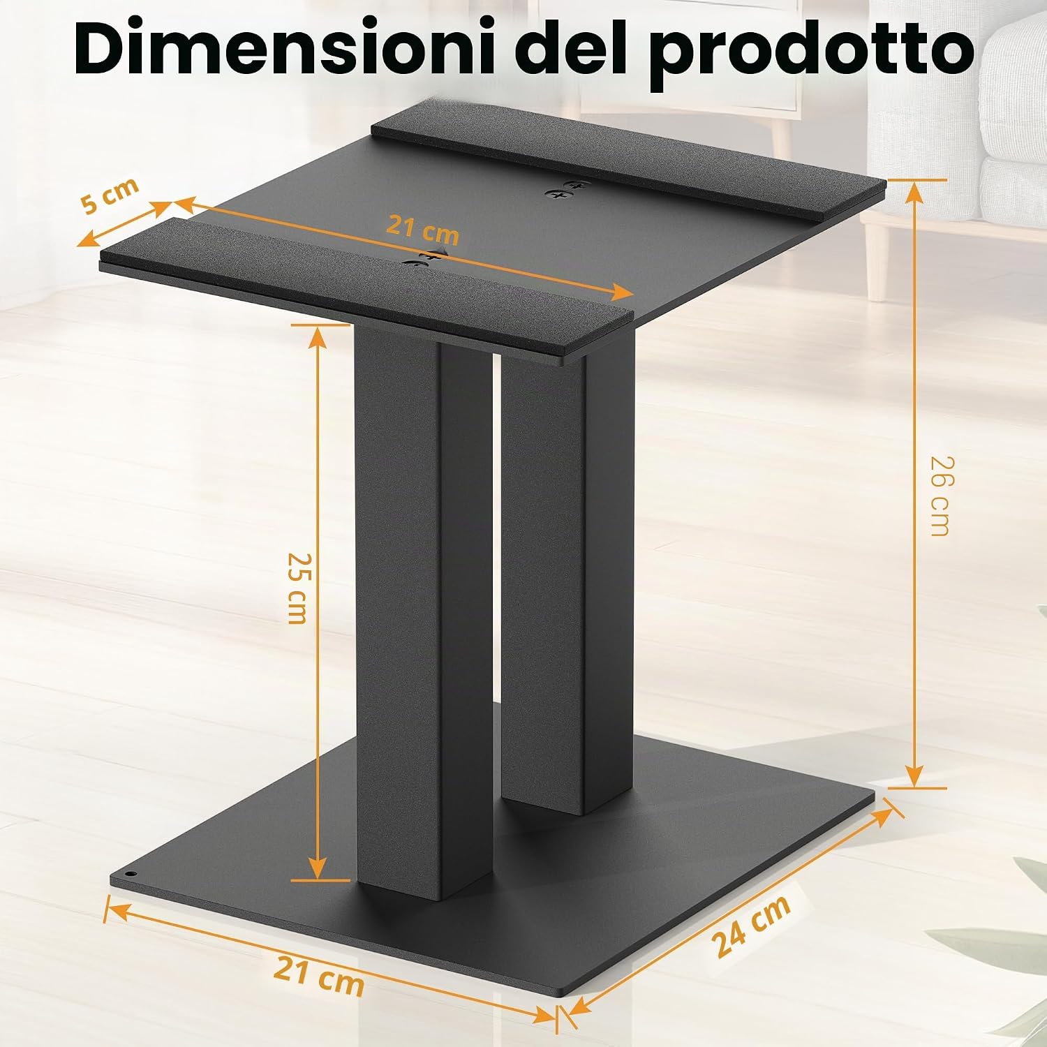 Thumbnail 1 de OUUTMEE Supporto audio da scrivania, altezza 25 cm, metallo, coppia (grande)