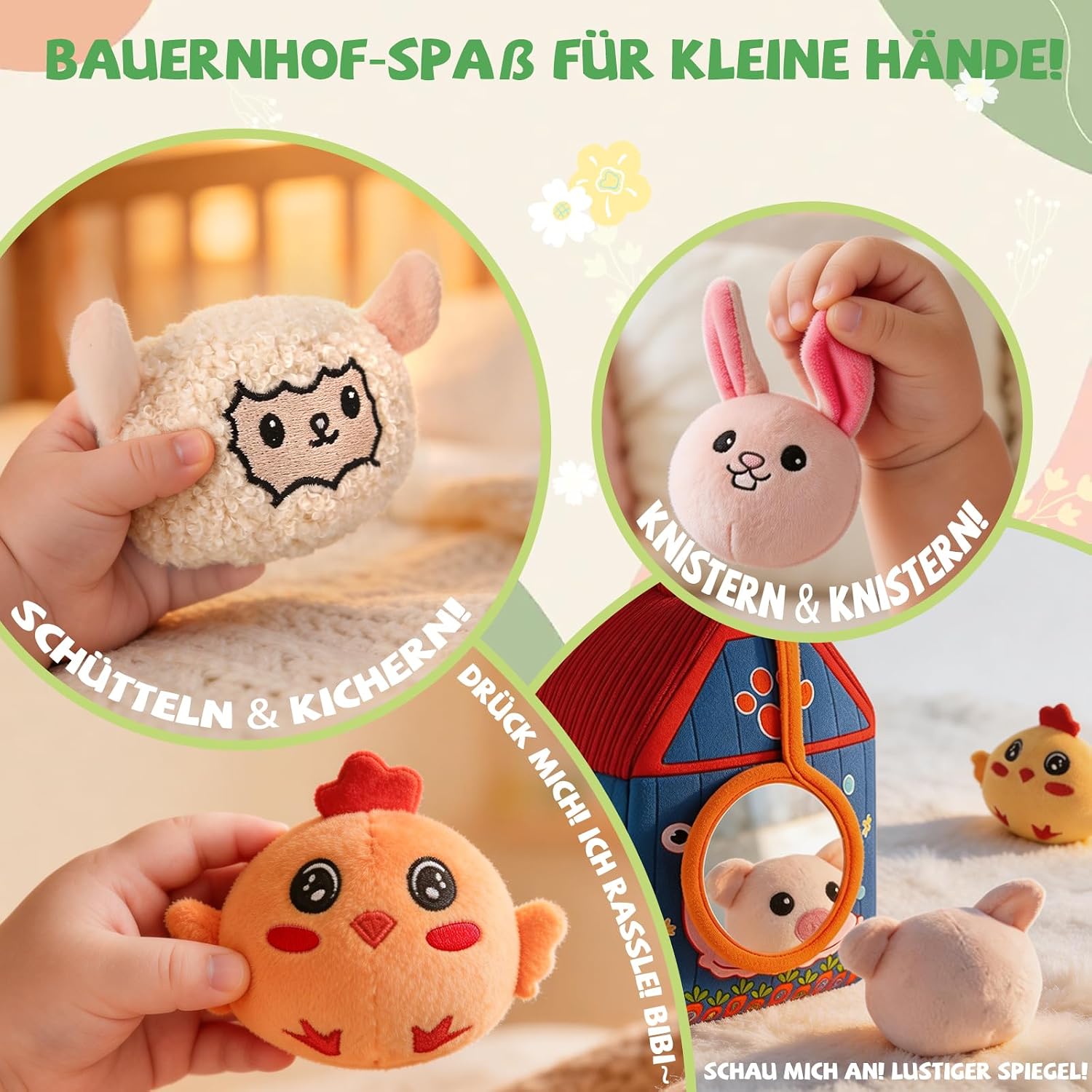 Detalle 2 de SAIMAND Überraschungs-Scheune Spielzeug für Babys ab 6 Monaten