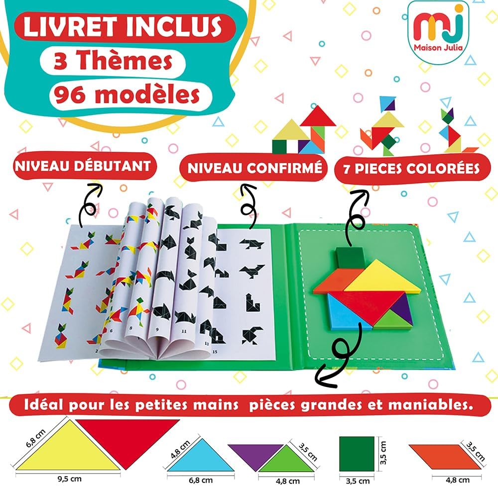 Thumbnail 4 de Maison Julia Tangram Enfant Magnétique 7 pièces 🧩