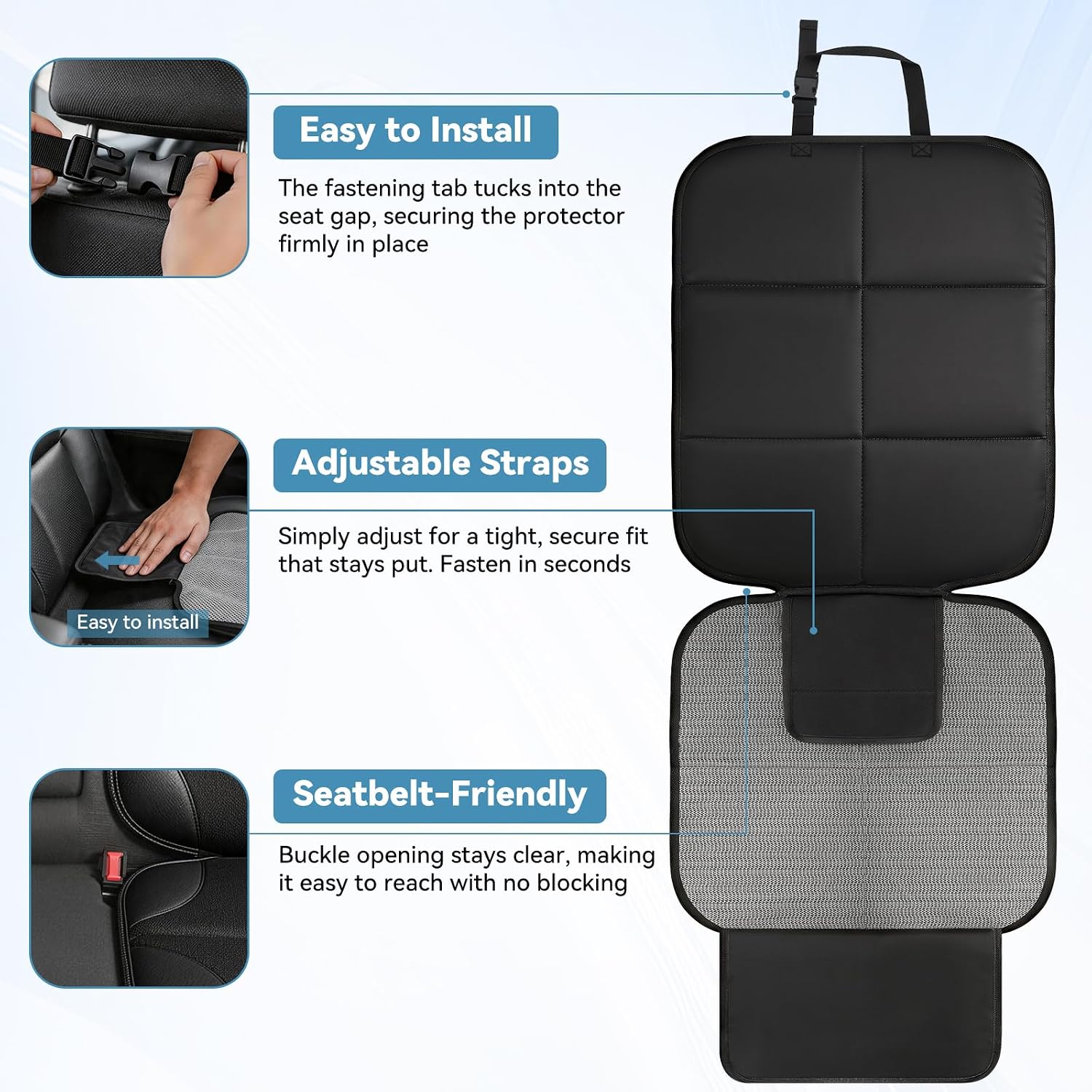 Detalle 1 de dre drive Car Seat Protector, 600D Waterproof Fabric, Non-Slip Backing