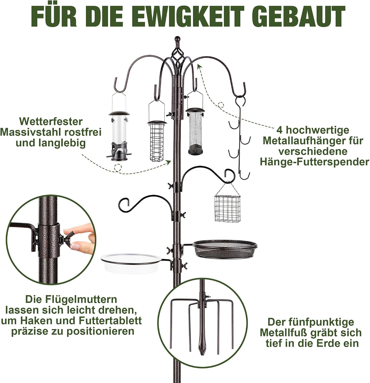 Thumbnail 2 de Urban Deco Deluxe Vogelfütterungsstation Kit für Wildvögel 🐦