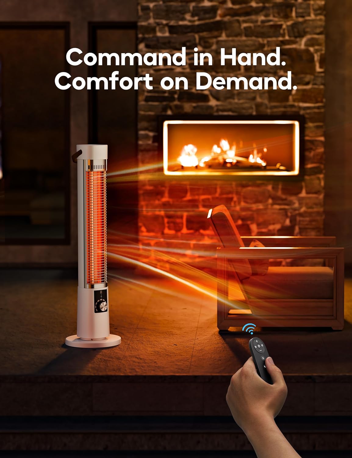 Thumbnail 5 de Patio Heater 1500W Infrared Electric 32.2" 🏠