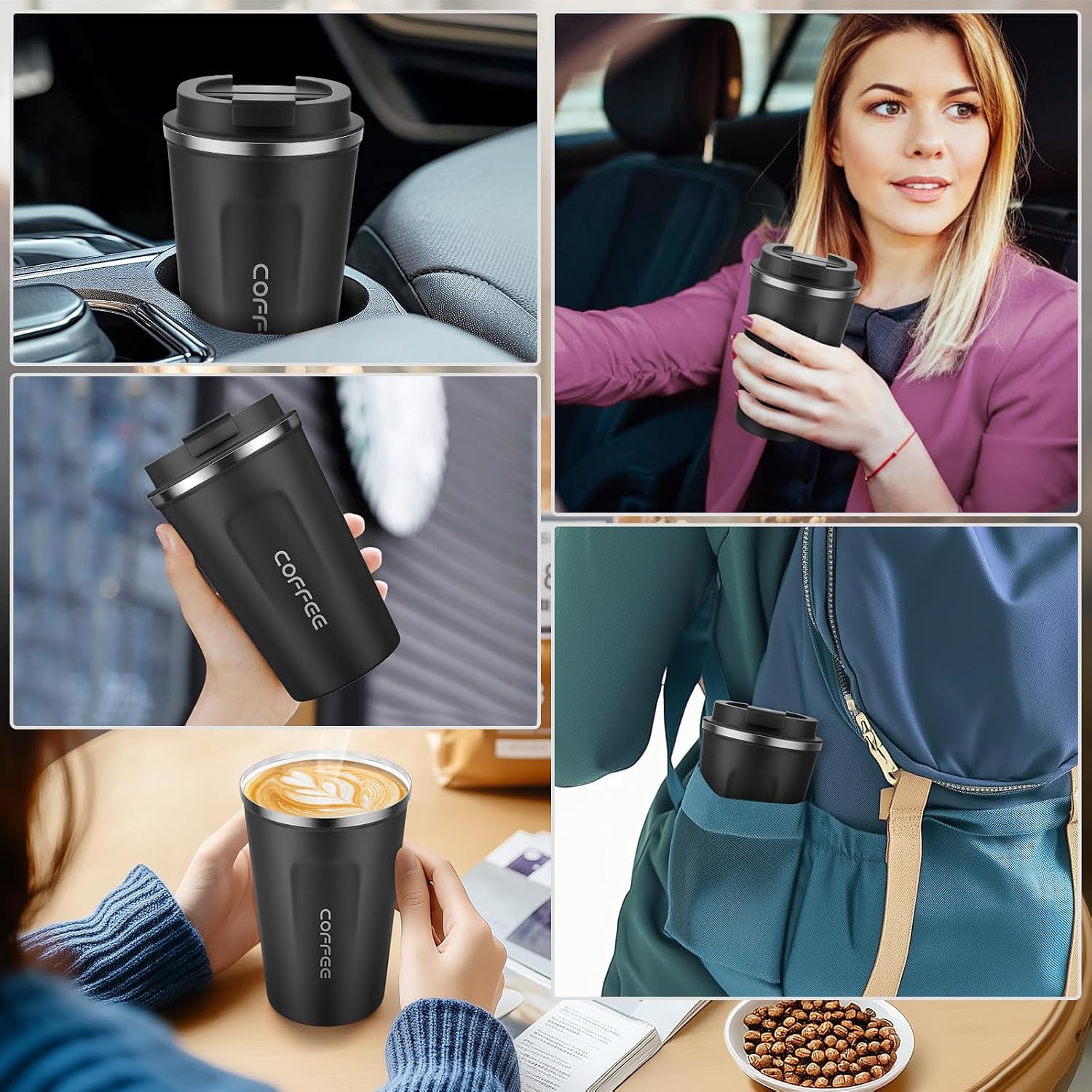 Thumbnail 6 de CS COSDDI Stainless Steel Coffee Mug 12 oz