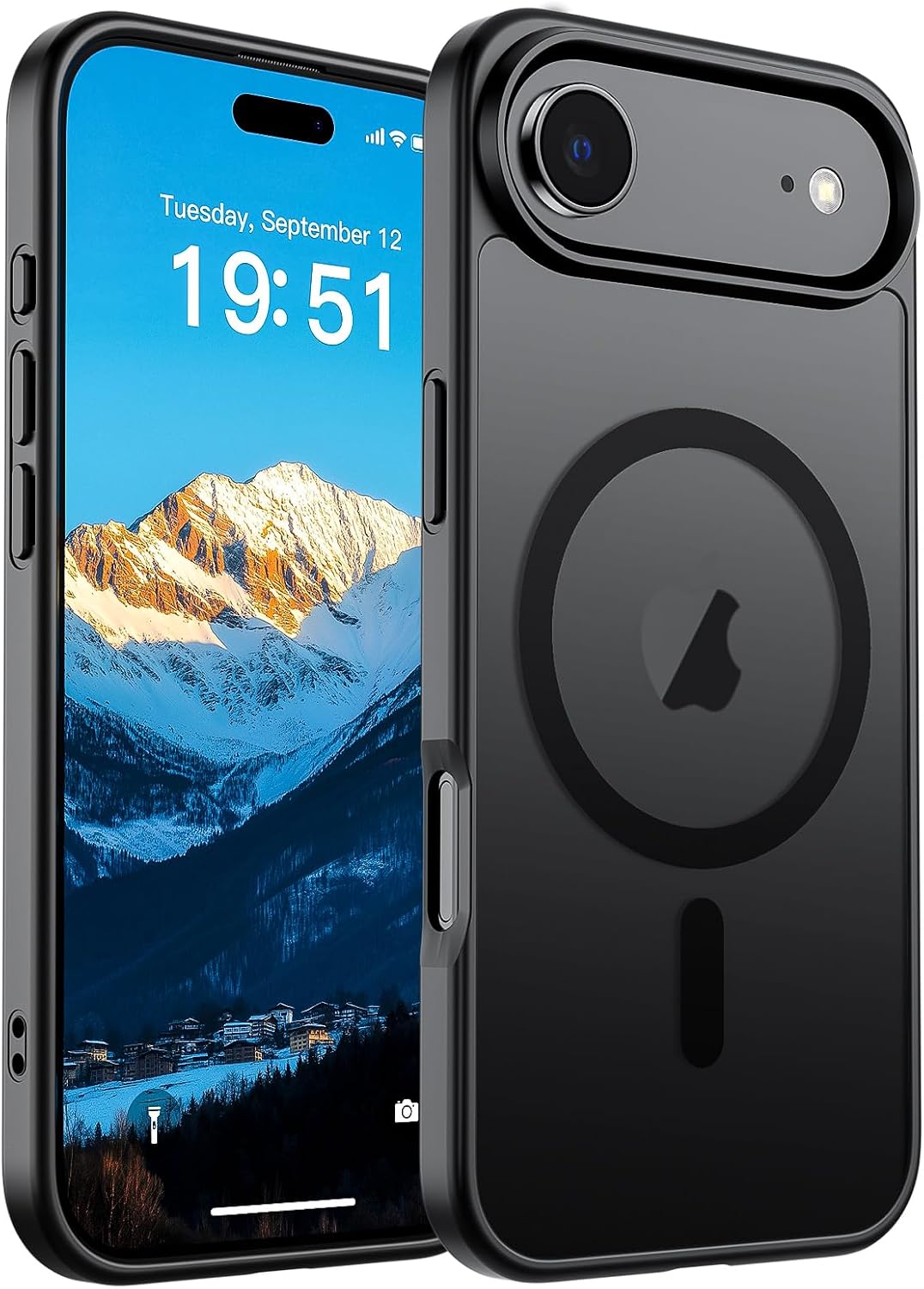 Detalle de SUPFINE for Air Case iPhone Air Case, Black TPU, MagSafe Compatible