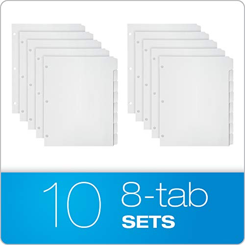 Detalle de Oxford Write On 80 Dividers, 8-Tab Sets