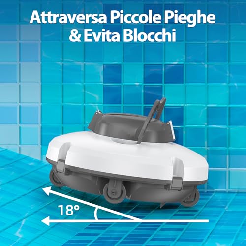Thumbnail 4 de Vozascly (2026 Nuovo) S1 Robot Piscina Fuori Terra – Batteria Doppia Azionamento, Autonomia 130 min