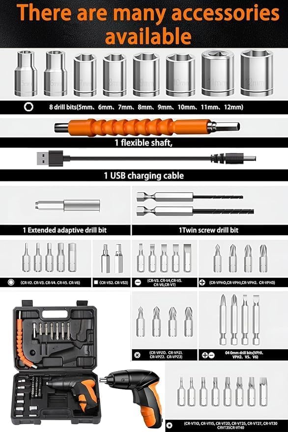 Thumbnail 5 de 48-in-1 Cordless Electric Screwdriver with 46 Bits 🛠