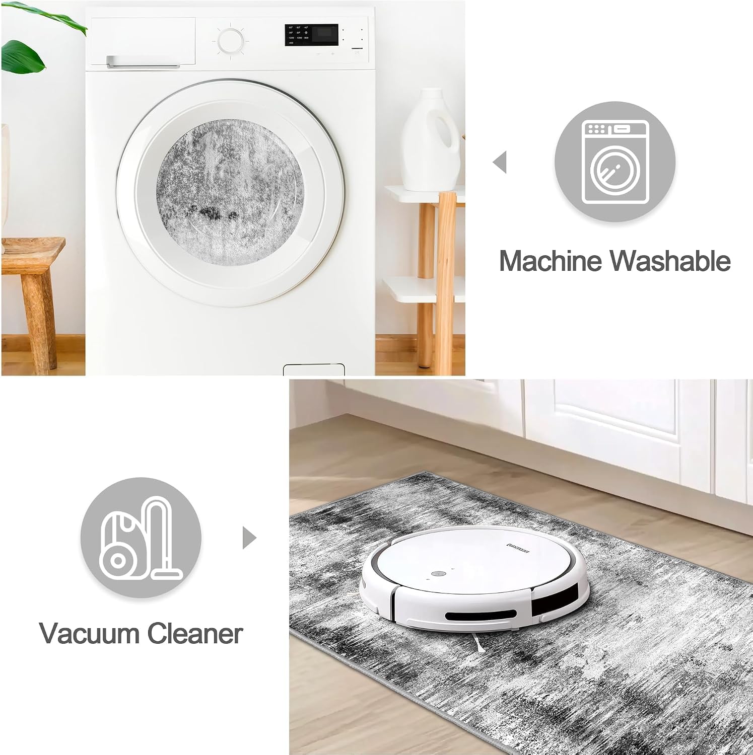 Thumbnail 5 de Tritard Upgrade Kitchen Rug Set 3-piece, Grey
