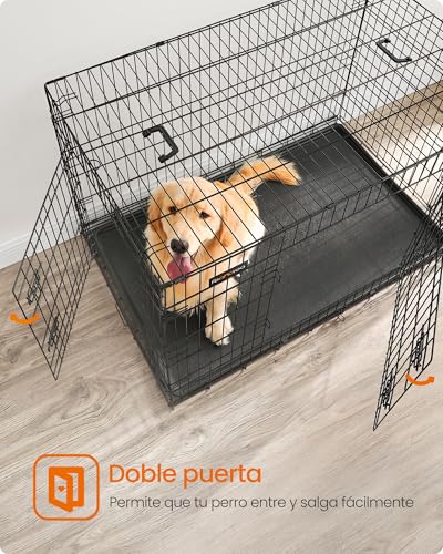 Thumbnail 2 de Feandrea Jaula para perros plegable XXL con 2 puertas y bandeja extraíble (PPD48H)