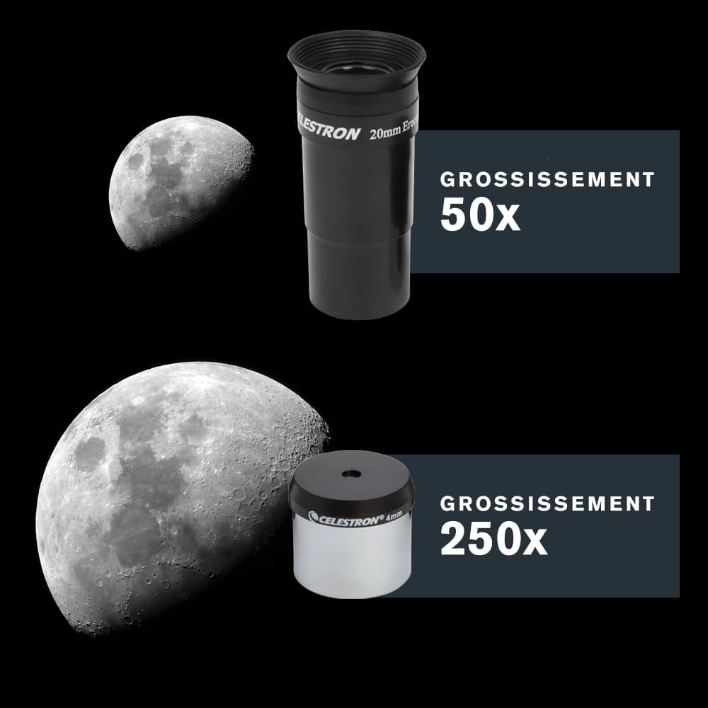 Detalle de Celestron PowerSeeker 127EQ Reflector: télescope d'entrée de gamme avec monture équatoriale et accessoires