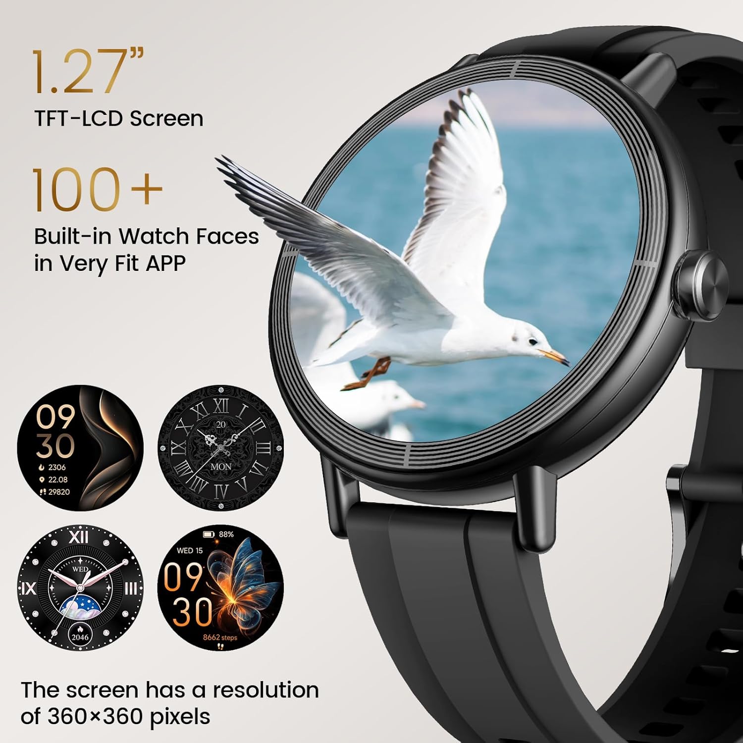 Thumbnail 1 de Smart Watch for Women: DR05 with 1.27" Screen, 110+ Sport Modes and Bluetooth Calling