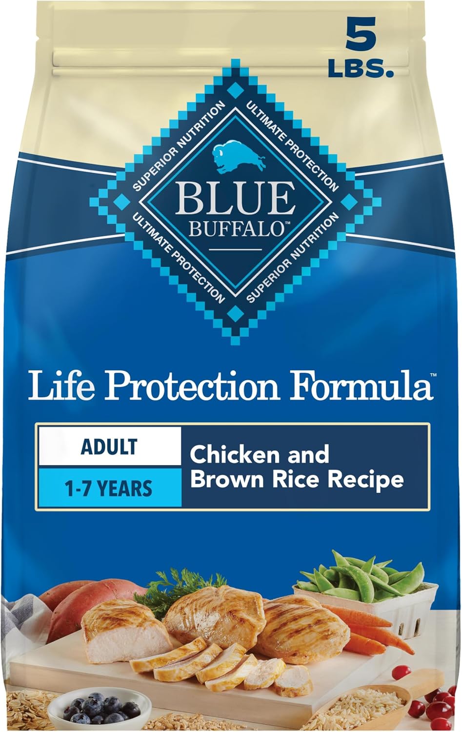 Detalle de Blue Buffalo Life Protection Formula Chicken Adult Dry Dog Food, 5 lb
