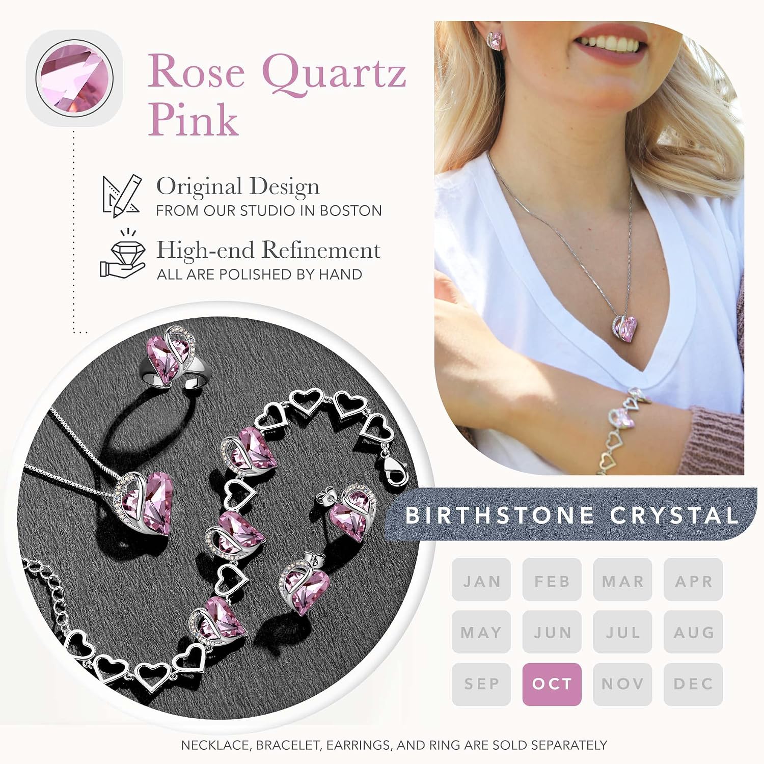 Detalle de Leafael Heart Bracelet with 7-Inch Chain