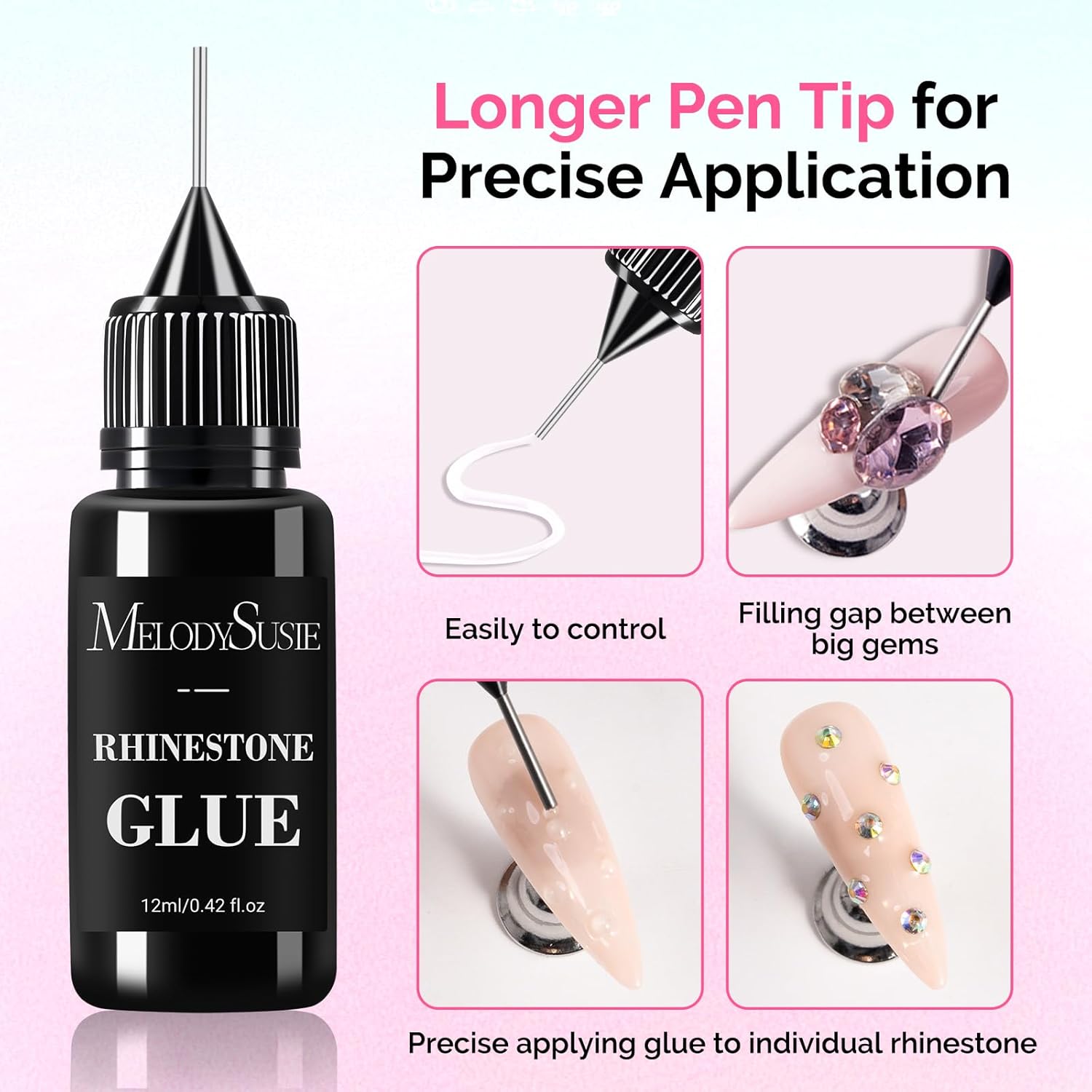 Thumbnail 1 de MelodySusie Nail Rhinestone Glue 24ml
