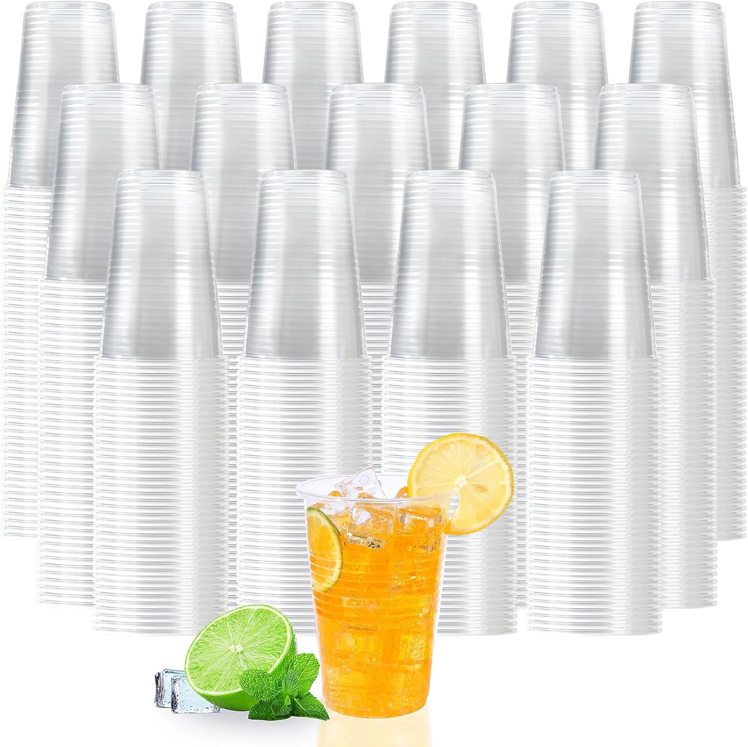Detalle de BY Snow 9 oz Clear Plastic Cups — 2000 Count Bulk, BPA-free PP Disposable for Hot or Cold Beverages