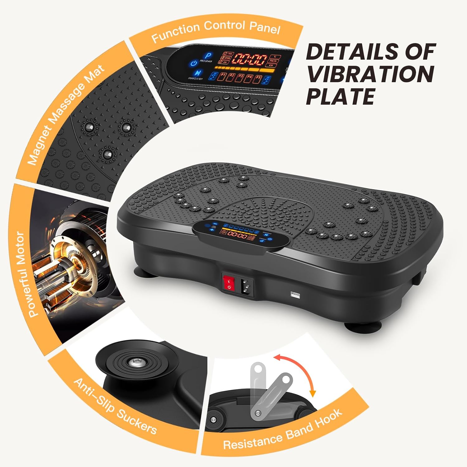 Detalle de Dripex Vibration Plate Exercise Machine 150kg