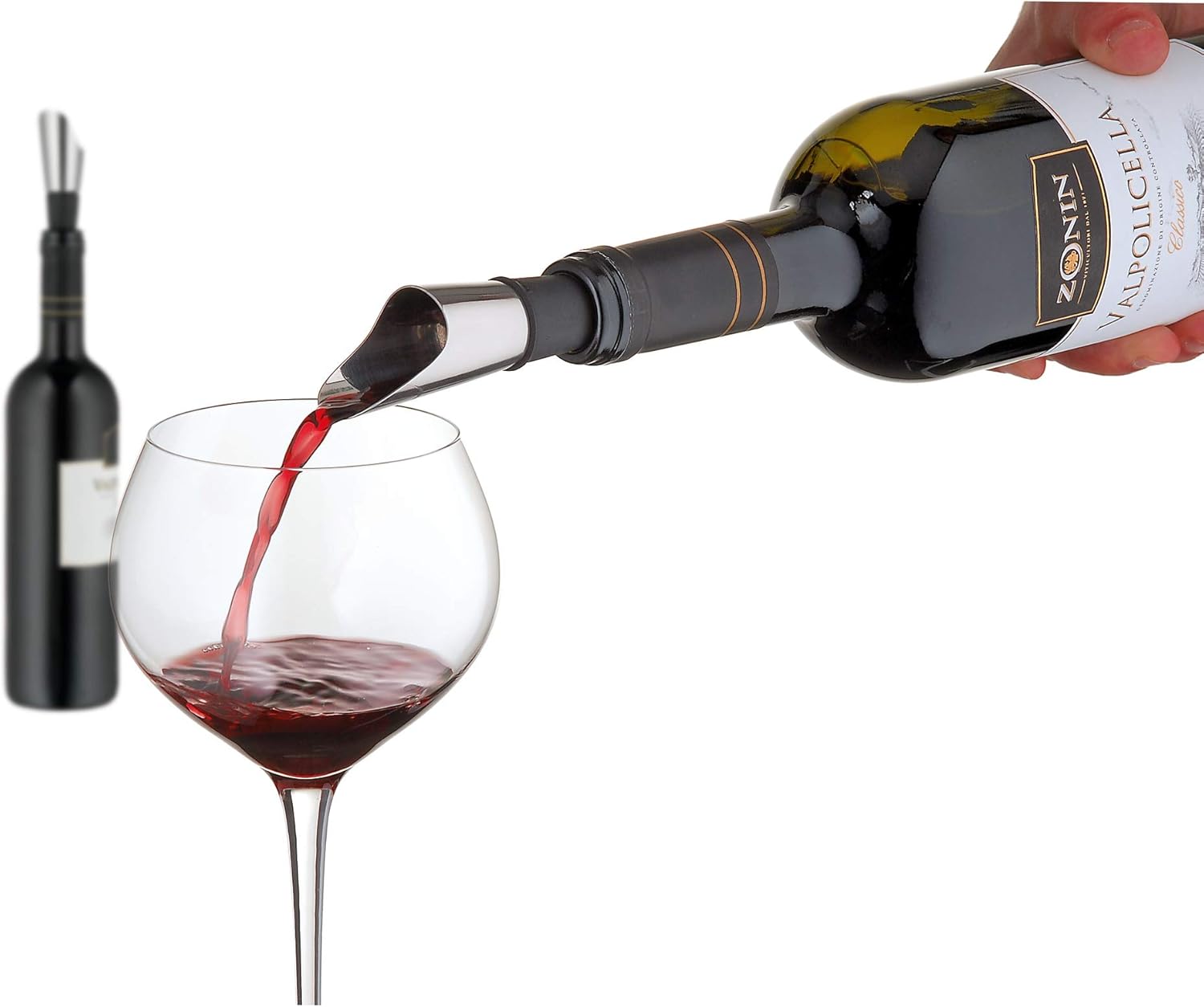 Detalle 1 de WMF Vino - Decantador y aireador de acero inoxidable 🍷