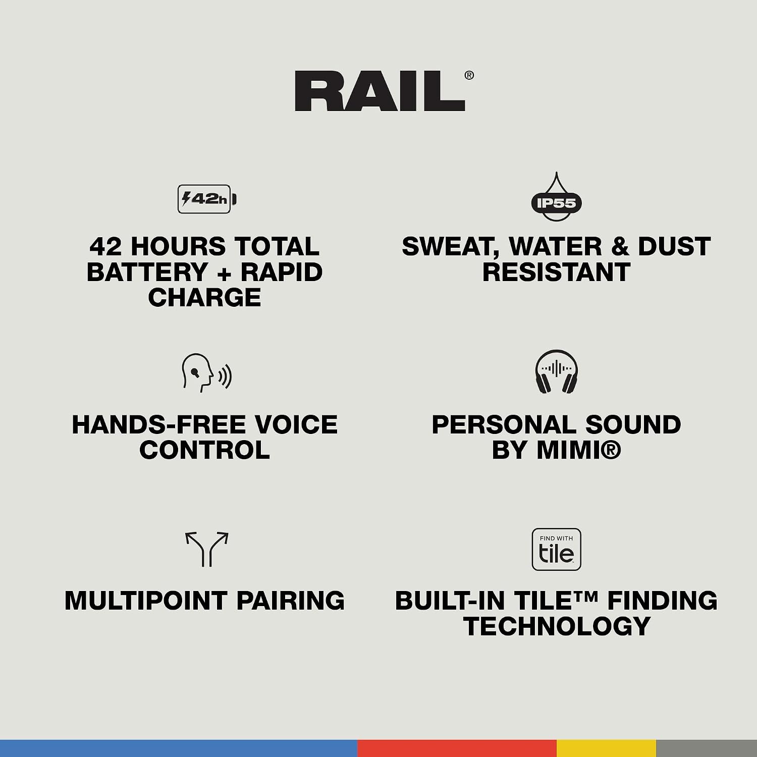 Detalle 2 de Skullcandy Rail Wireless Earbuds 42h